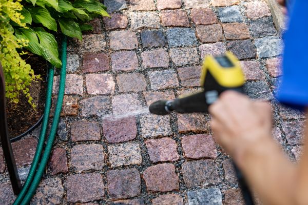 Paver Sidewalk Cleaning in Milton